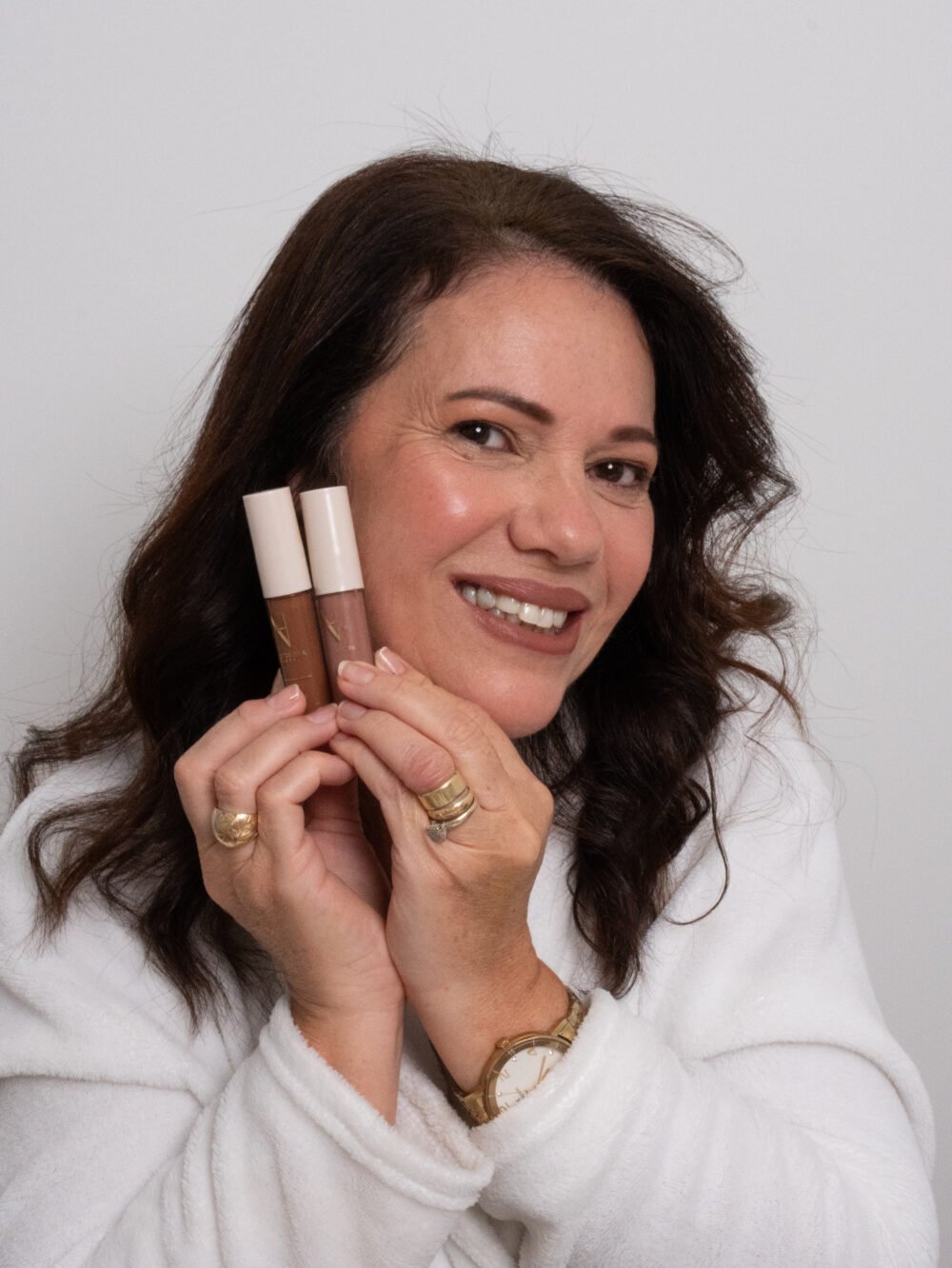 Batom Multifuncional Nude Brown – 3 em 1 (Lábios, Blush e Sombra) - Imagem 3